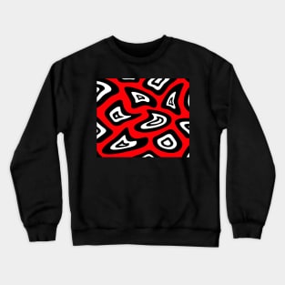 Abstract geometric pattern - red, black and white. Crewneck Sweatshirt